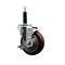 Service Caster 4'' SS Maroon Poly Swivel 3/4'' Expanding Stem Caster with Brake SCC-SSEX20S414-PPUB-MRN-TLB-34 - alternate 1